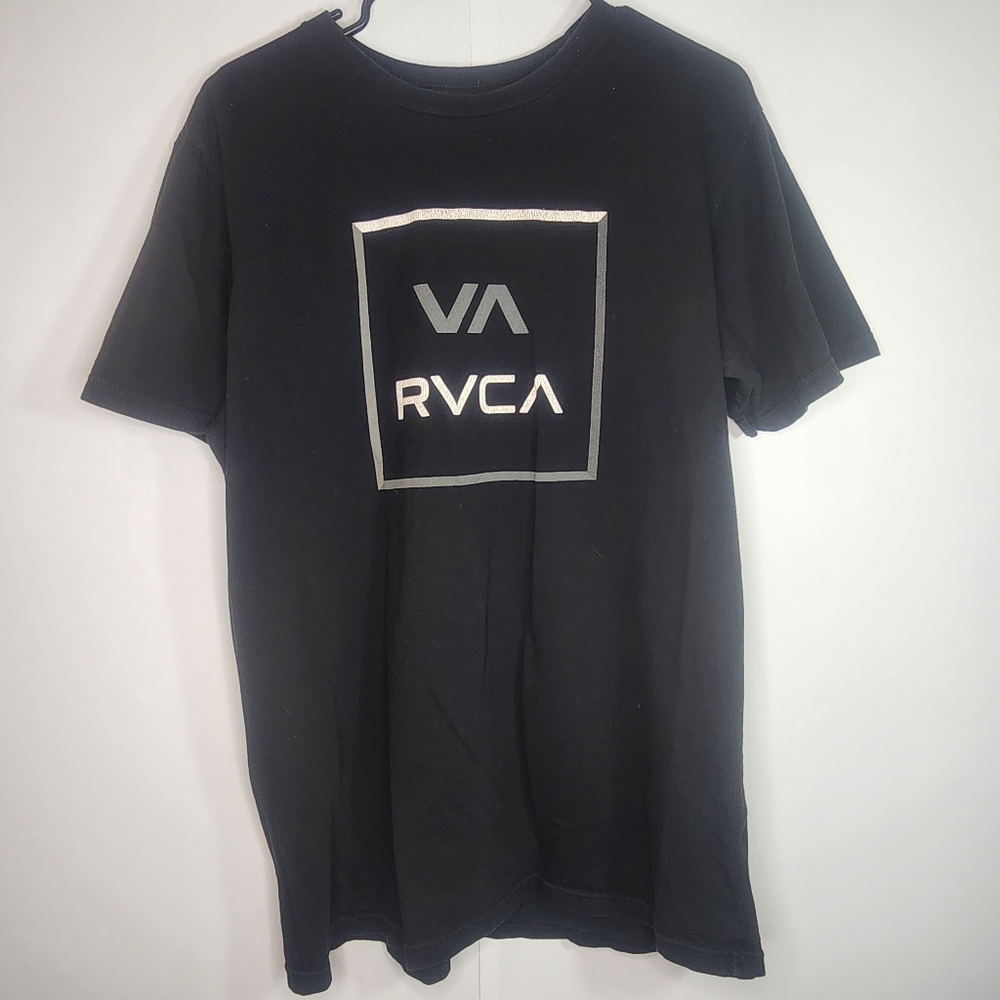 Men's RVCA Black Short Sleeve T-Shirt, XL